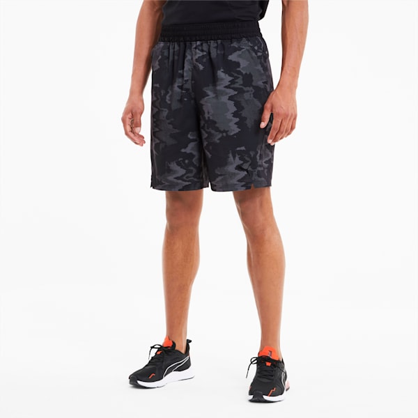 Printed Woven 8" Men's Training Shorts, Puma Black-Q4 AOP, extralarge-IND